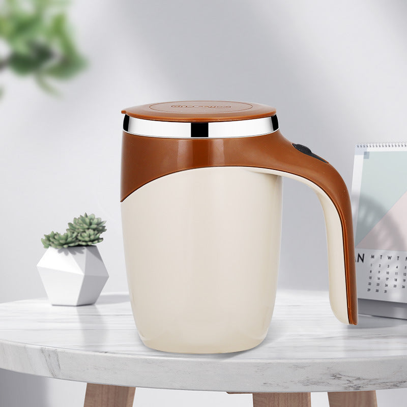 Tazza da caffè con mescolatore automatico ricaricabile – Mescola caffe, latte e frullati in pochi secondi