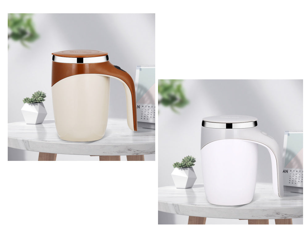 Tazza da caffè con mescolatore automatico ricaricabile – Mescola caffe, latte e frullati in pochi secondi