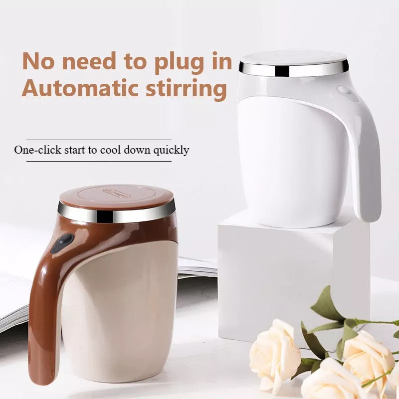 Tazza da caffè con mescolatore automatico ricaricabile – Mescola caffe, latte e frullati in pochi secondi